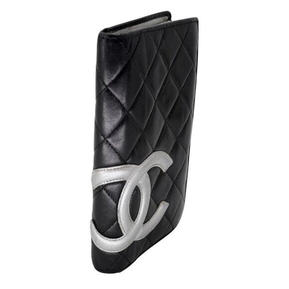 Chanel Cambon Silver Big CC Monogram Quilted Lambskin Wallet CC-W0209N-0006 - Picture 2 of 9